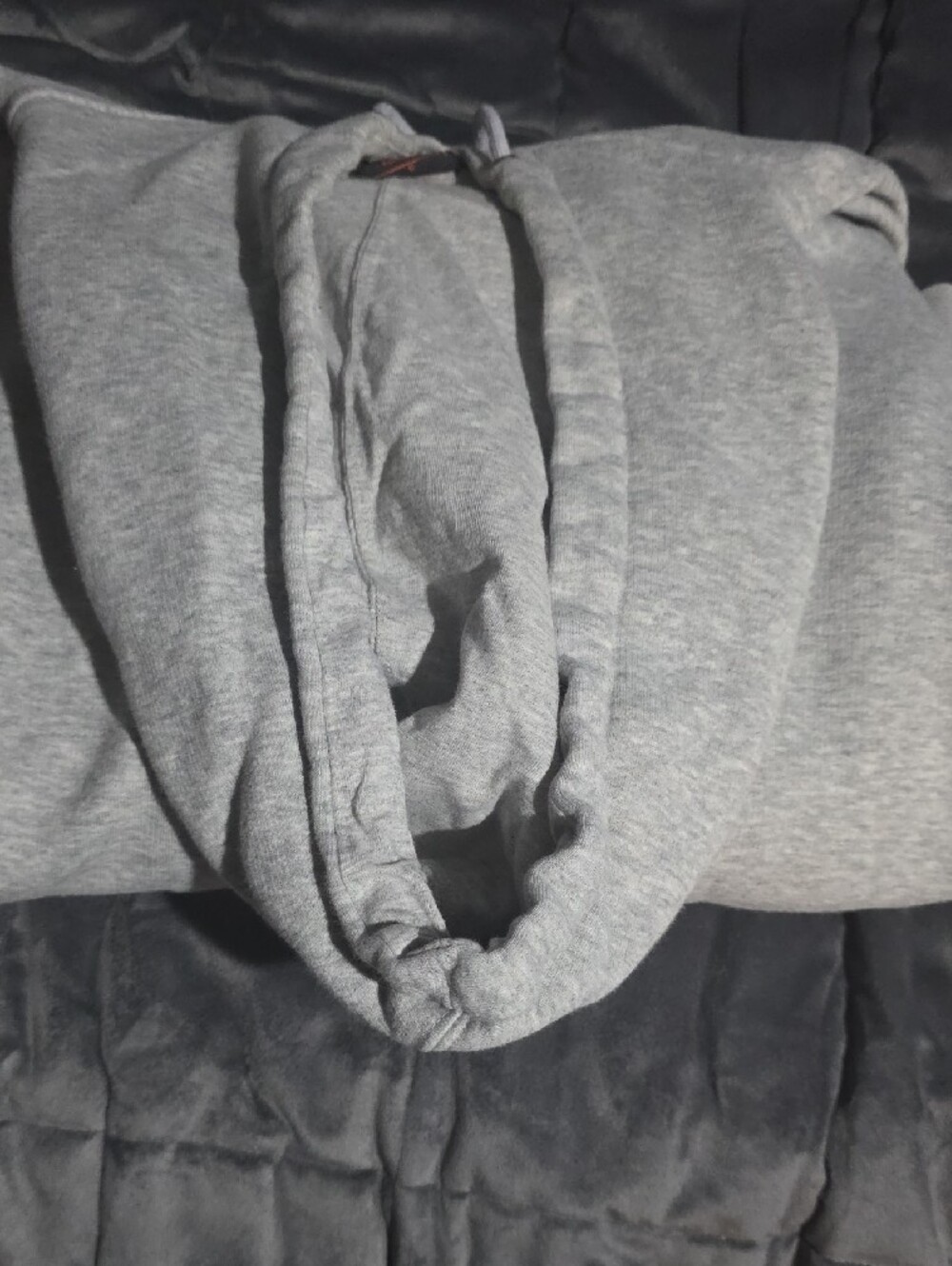 Nike Men's Gray Zip-Up Hoodie with Black Smoke Swoosh - Picture 2 of 3